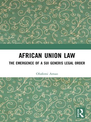 cover image of African Union Law